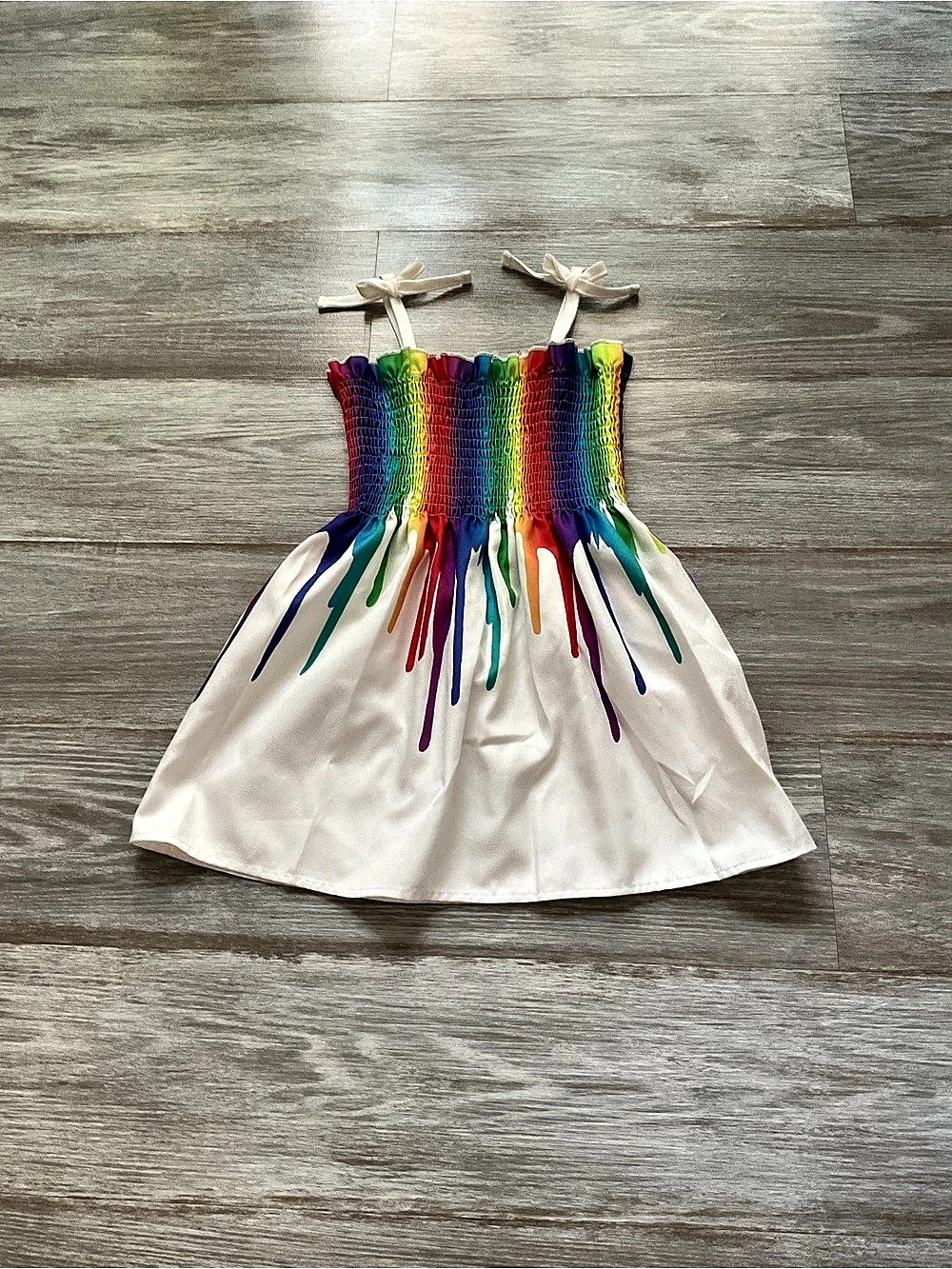 Rainbow Ribbon Casual Dress Like New